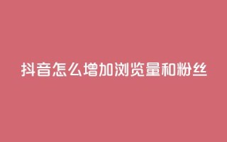 抖音怎么增加浏览量和粉丝 - 卡盟低价自助下单秒到