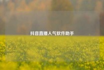 抖音直播人气软件助手