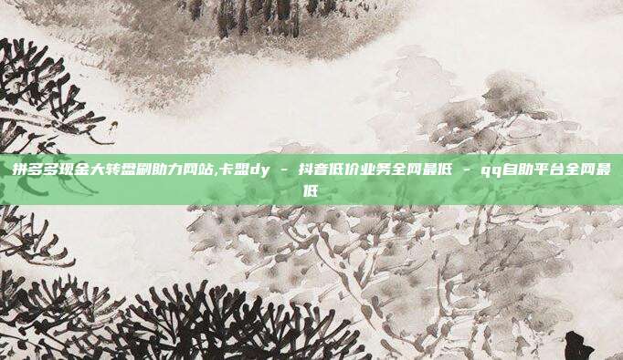 拼多多现金大转盘刷助力网站,卡盟dy - 抖音低价业务全网最低 qq自助平台全网最低  第1张