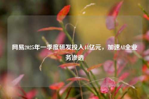 网易2025年一季度研发投入44亿元，加速AI全业务渗透  第1张