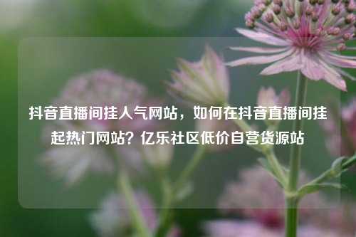 抖音直播间挂人气网站，如何在抖音直播间挂起热门网站？亿乐社区低价自营货源站  第1张