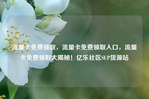 流量卡免费领取	，流量卡免费领取入口，流量卡免费领取大揭秘！亿乐社区SUP货源站  第1张