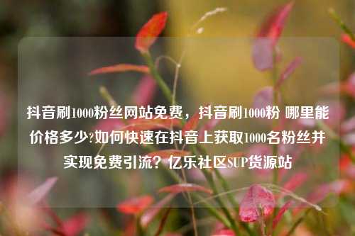 抖音刷1000粉丝网站免费，抖音刷1000粉 哪里能价格多少?如何快速在抖音上获取1000名粉丝并实现免费引流？亿乐社区SUP货源站  第1张