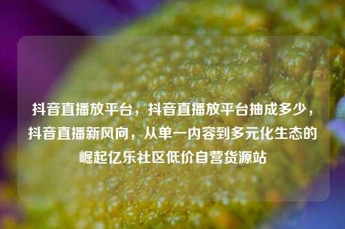 抖音直播放平台，抖音直播放平台抽成多少	，抖音直播新风向，从单一内容到多元化生态的崛起亿乐社区低价自营货源站  第1张