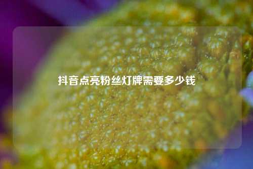 抖音点亮粉丝灯牌需要多少钱  第1张